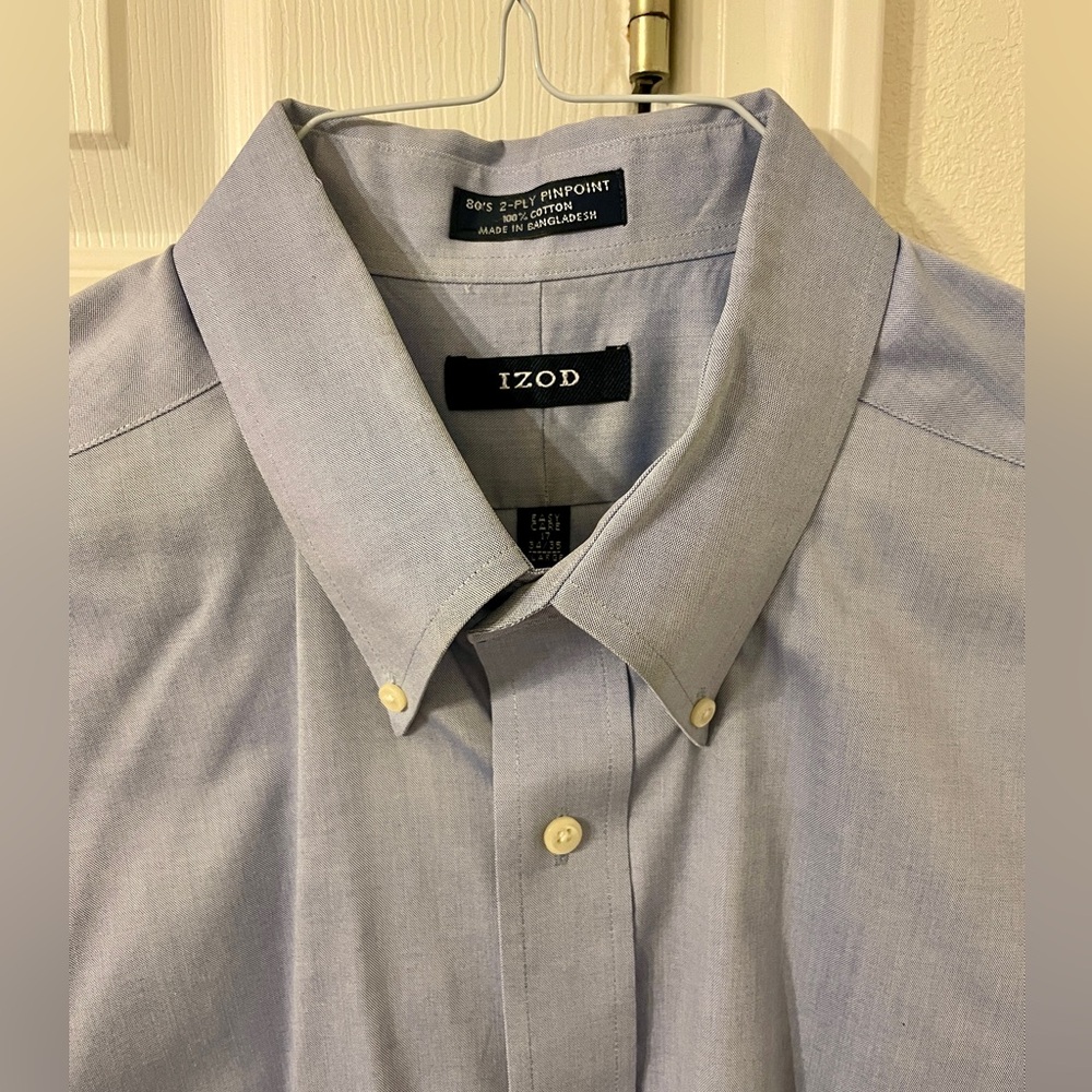 Izod light blue dress shirt